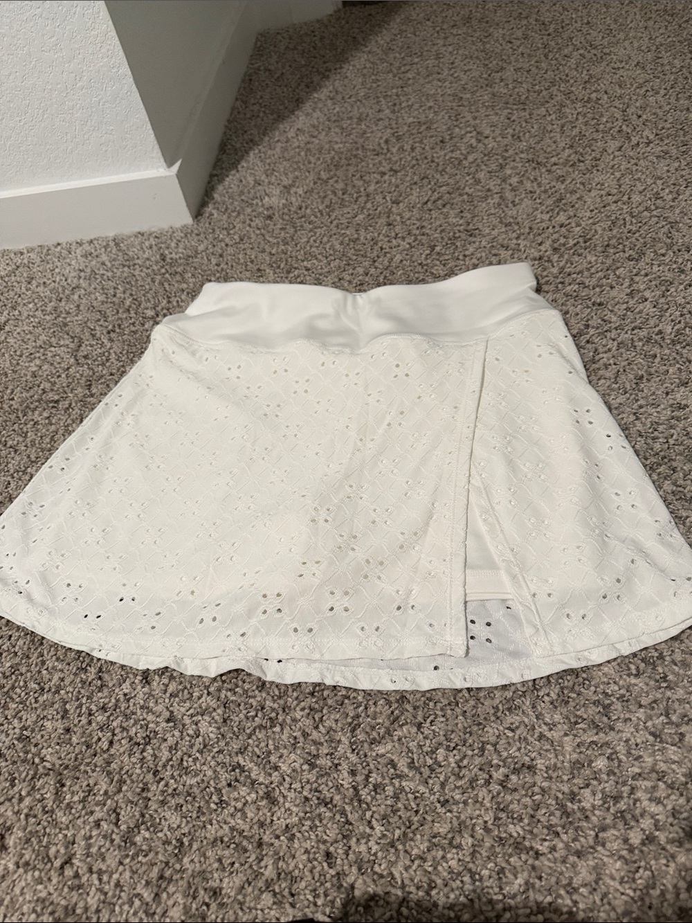 Eyelet Lace White Skort